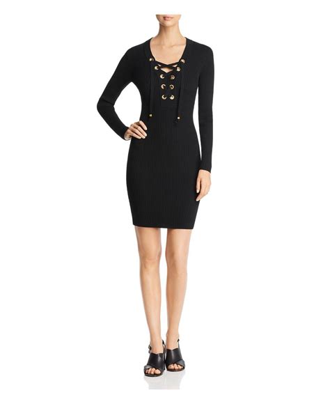 michael michael kors lace up ribbed dress|Michael Michael Kors fine.